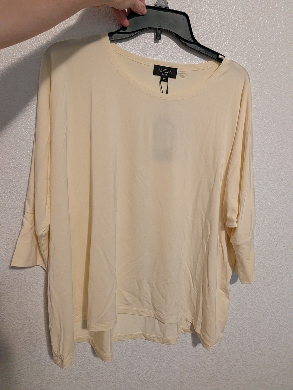 Aleeza Paris Yellow 3/4 Sleeve Dolman Top